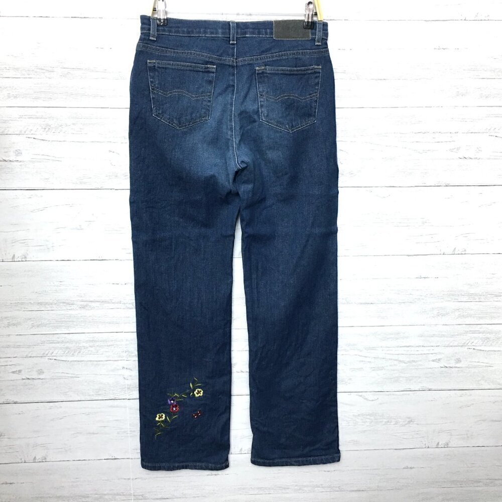 Vintage Todd Oldham TO2 Women's Jeans Wide Leg Embroidered Hippie size 28x33 - Picture 2 of 10